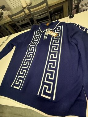 Prestige Original  Luxury Black & White Sweater 4XL